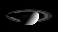 Photograph of Saturn taken by the Cassini spacecraft.