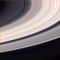 Photograph of Saturn's ring.