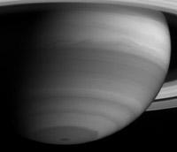 Photograph of Saturn.